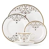 Lenox Opal Innocence Scroll Gold 5-Piece Place Setting, 3.75 LB, Metallic