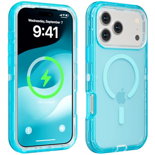 Coque de téléphone magnétique transparente iPhone 17 Pro antichoc