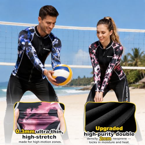 LayaTone Top de Traje de Neopreno 2mm con Cierre de Cremallera Anti-Jam YKK Aleación miniatura 4
