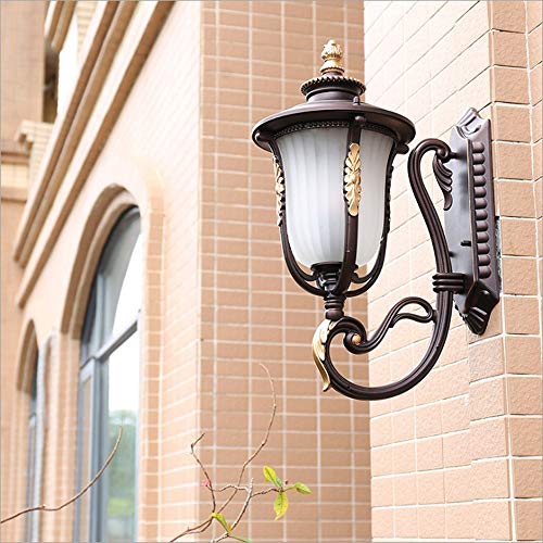 One-light extérieur marron au flux ascendant pour une façade design
