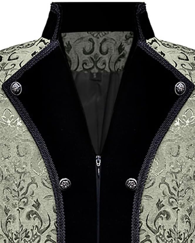 Miniatura 5 de Chaqueta medieval steampunk para hombre, disfraz victoriano de vampiro pirata