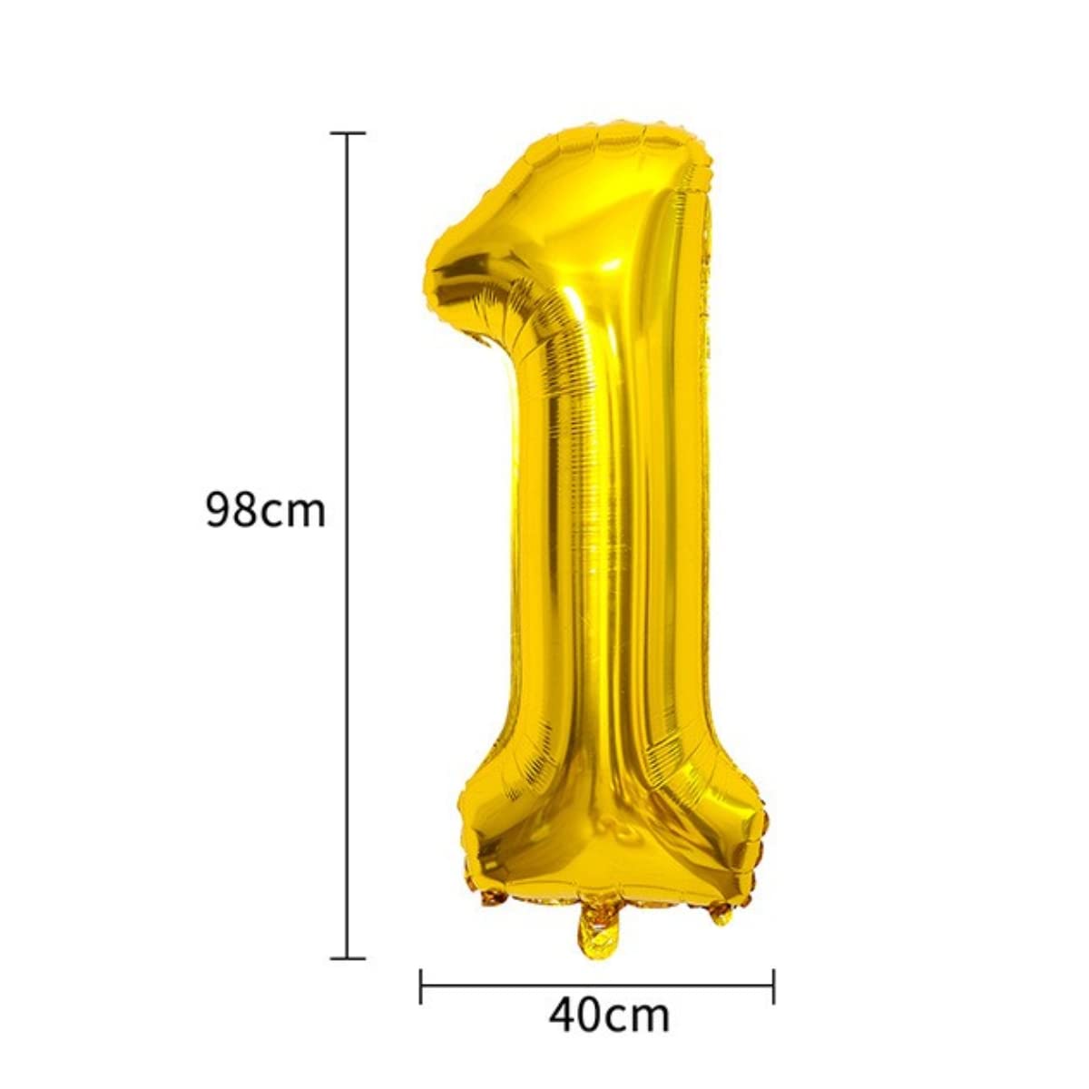 XXL Geburtstagsballon Zahl 10 – 100 Cm, Blau, Für Luft/Helium – Inkl. Bänder & Klebepunkte