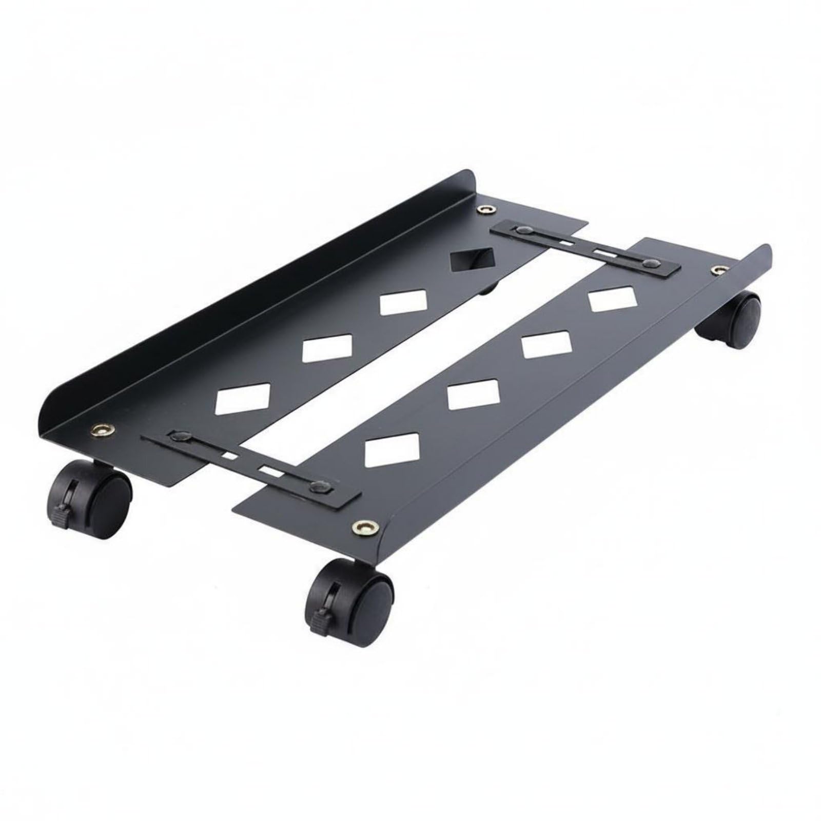 Soporte para Torre de Computadora con Carrito Ajustable Base Rodante de CPU y Porta Gabinete Acero al Carbono Resistente, Soporte De CPU Negro, 1.3mm De Grosor, Ajustable De 20-31cm