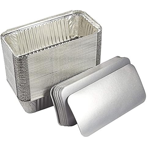 Zuvo Large Aluminium Foil Food Containers with Lids Cover