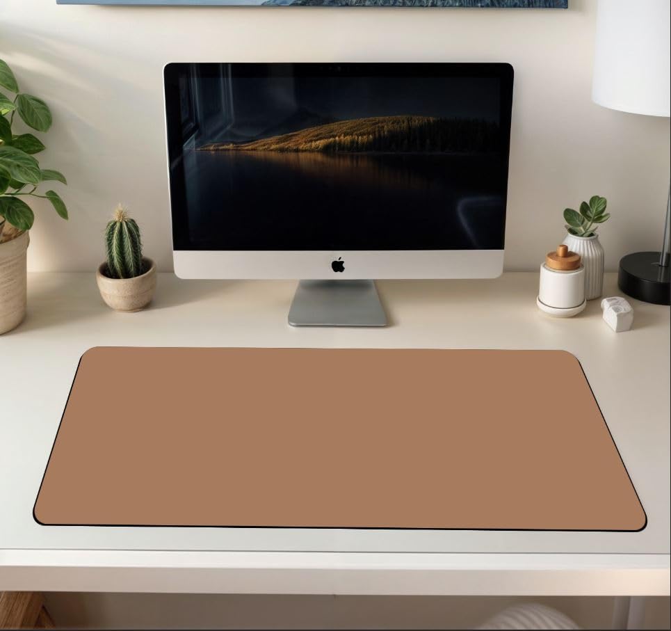Image of ON TREND Premium Extended Mouse Pad, Large Premium Desk Mat Anti Skid Rubber Base for Desktop Laptop PC Office Gaming (Size- 23 X 11 x 0.12 Inch) (Khaki)