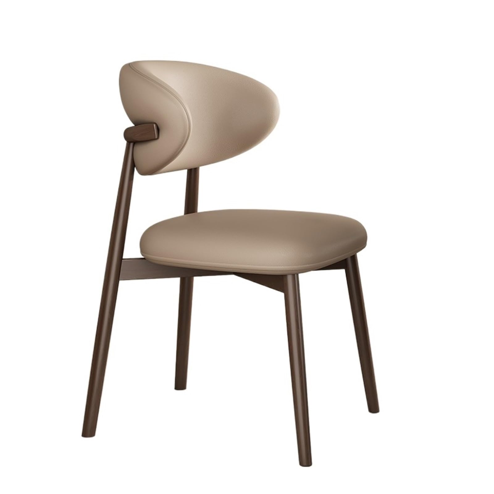 T2H9B5V4G8 Dining Chairs Dining Chairs, Armless Dinner with Backrest, Modern Kitchen Room Chair with Metal Legs for Home(Khaki)