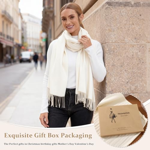 Image of Pashmina Scarf and Shawl - Soft Women Pashminas Wrap for Wedding Evening Party dresses