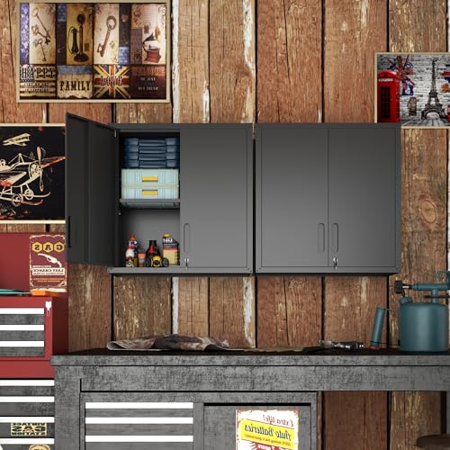 Metal-Storage-Cabinet-for-Garage-Tool-Cabinet-Utility-Cabinet-Wall-Mounted-Hanging-Tool-Cabinet-Lockable-2-Doors-Adjustable-Shelves-Assembly-Required-Black