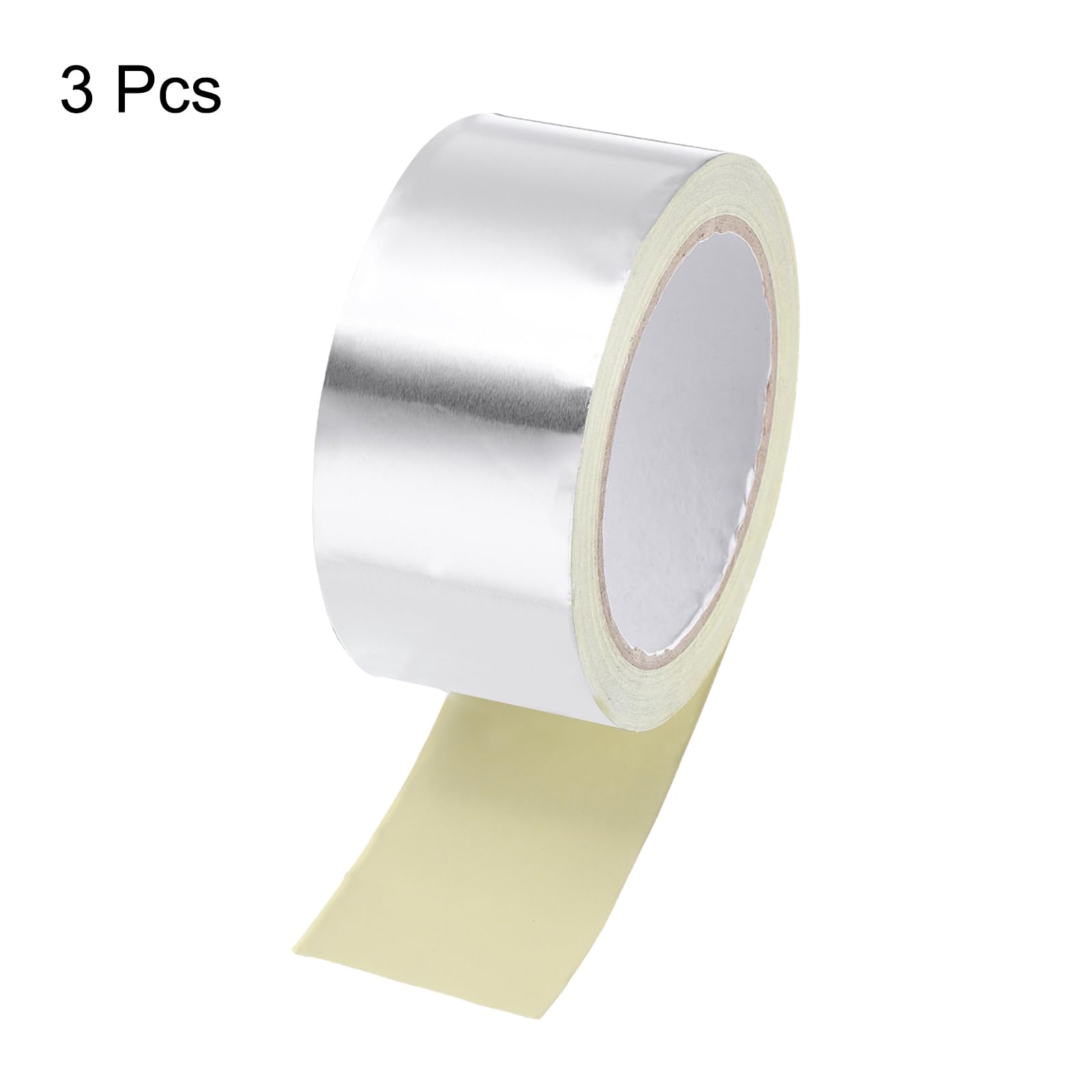 QUARKZMAN Cinta de Aluminio de 4 Pulgadas x 55 Yardas Plateada para Alta Temperatura, para HVAC, Sellado, Parchado de Conductos de Aire Frío y Caliente, 3 Piezas