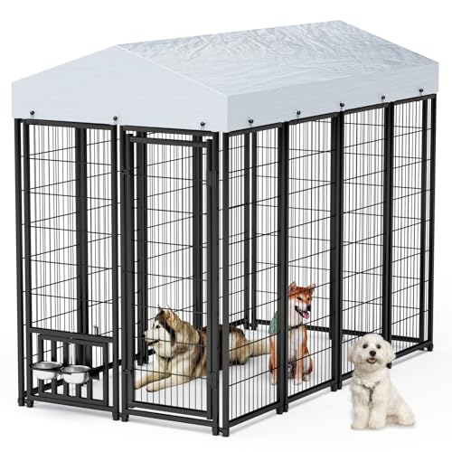 Large-Outdoor-Dog-Kennel-Welded-Wire-Dog-Enclosures-for-Outside-Heavy-Duty-Outdoor-Dog-Cage-with-Waterproof-and-Sunproof-Top-Cover-and-Safety-Lock-for-Outdoor-Use-65L-x-35W-x-59H - Cucciolini Doodles   Large-Outdoor-Dog-Kennel-Welded-Wire-Dog-Enclosures-for-Outside-Heavy-Duty-Outdoor-Dog-Cage-with-Waterproof-and-Sunproof-Top-Cover-and-Safety-Lock-for-Outdoor-Use-65L-x-35W-x-59H