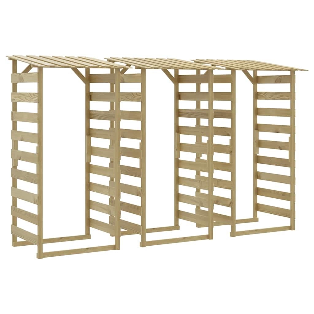 Pergola ogrodowa z dachem 3 szt. 100 x 90 x 200 cm wykonana z impregnowanego drewna sosnowego i litego drewna jodłowego, dekoracyjne drewniane schronienie na ścieżkach ogrodowych i na zewnątrz