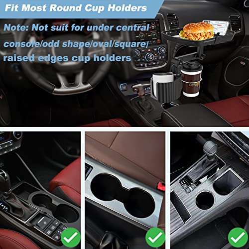 Cup Holder Expander For Car, Car Cup Holder Tray, 4-In-1 Detachable Car Table Tray Upgraded Car Food Tray For Eating, Travel Road Trip Essentials, Car Accessories Gadgets For Men And Women #TOP4