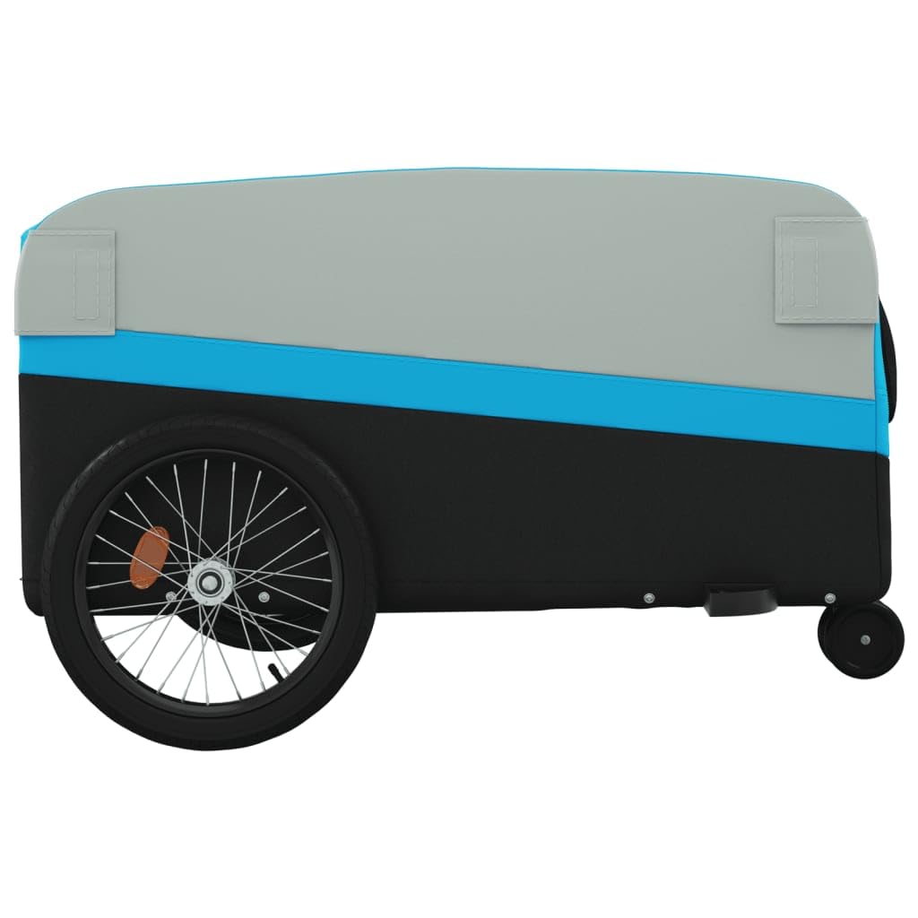 ShGaxin Remolque para Bicicleta Hierro Negro y Azul 45 kg, Remolque Bici Perro, Remolque Bicicleta De Carga - 94065