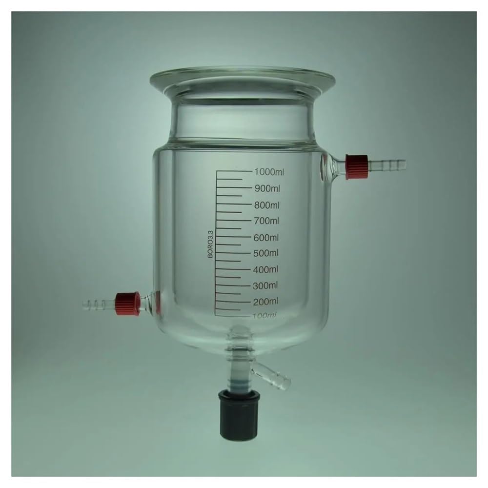 Instrumentos y Equipos de Laboratorio Matraz de reacción con camisa de laboratorio y válvula de PTFE(500ml)