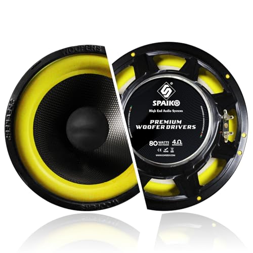 Image of Spaiko 8 Inch 80W RMS 4 ohm Full Range Audio Speaker Hi Fi 400W Peak Power Audio Speaker for Enclosure, Home Theater, Replacement & DIY Projects