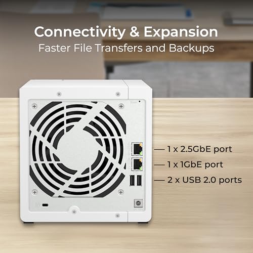 Image of QNAP 4 Bay NAS with 24TB Storage Capacity, Preconfigured RAID 5 Seagate IronWolf Drives Bundle, 2.5GbE Ports (TS-433-4G-48ST-US)