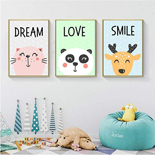 Peinture Animal Affiche Fox pour décorer la chambre de bébé et créer un cocon doux
