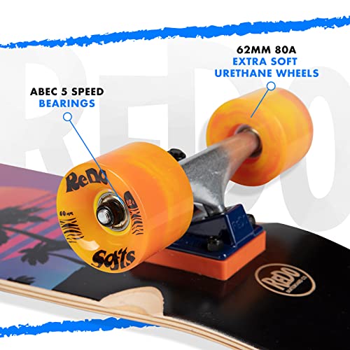 Redo Skateboard Co. Skateboard 26" Mini Branson - Sunset Palm #TOP4