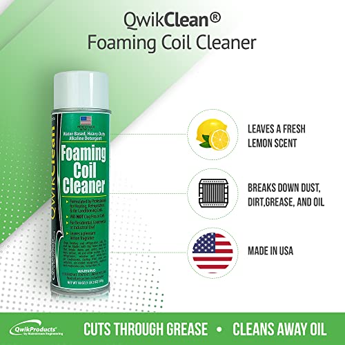 QwikProducts Foaming Coil Cleaner for AC Unit, Heating, Refrigerator