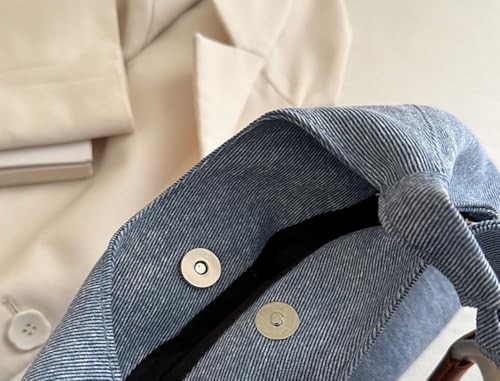 Women's Retro Shoulder Bag Lightweight Canvas Crossbody Purse Casual Underarm Tote Shoulder Purse for Daily Use3