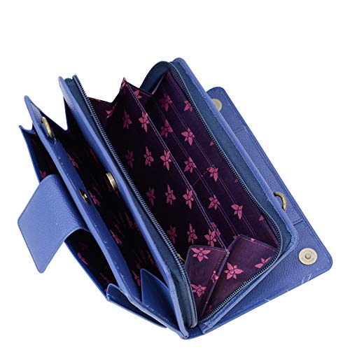 Image of Anuschka Women's Leather Wallet - Hand-Painted Genuine Leather Wallet with RFID Protection - 1149, Garden of Delights