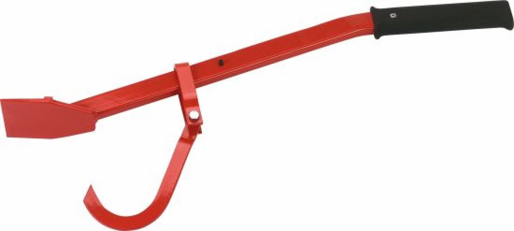 Triuso – Palanca Mango de plástico de 80 cm Acero Hacken Reversible Ganchos troncos (Madera casos