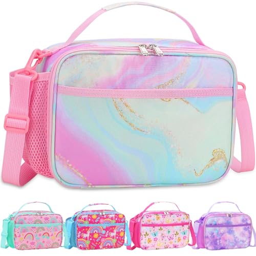 RHCPFOVR Kids Initial Lunch Bag - Insulated Lunch Box for Boys Girls,Washable Lunch Bag and Reusable Toddler Leak-proof Lunchbox for School and...