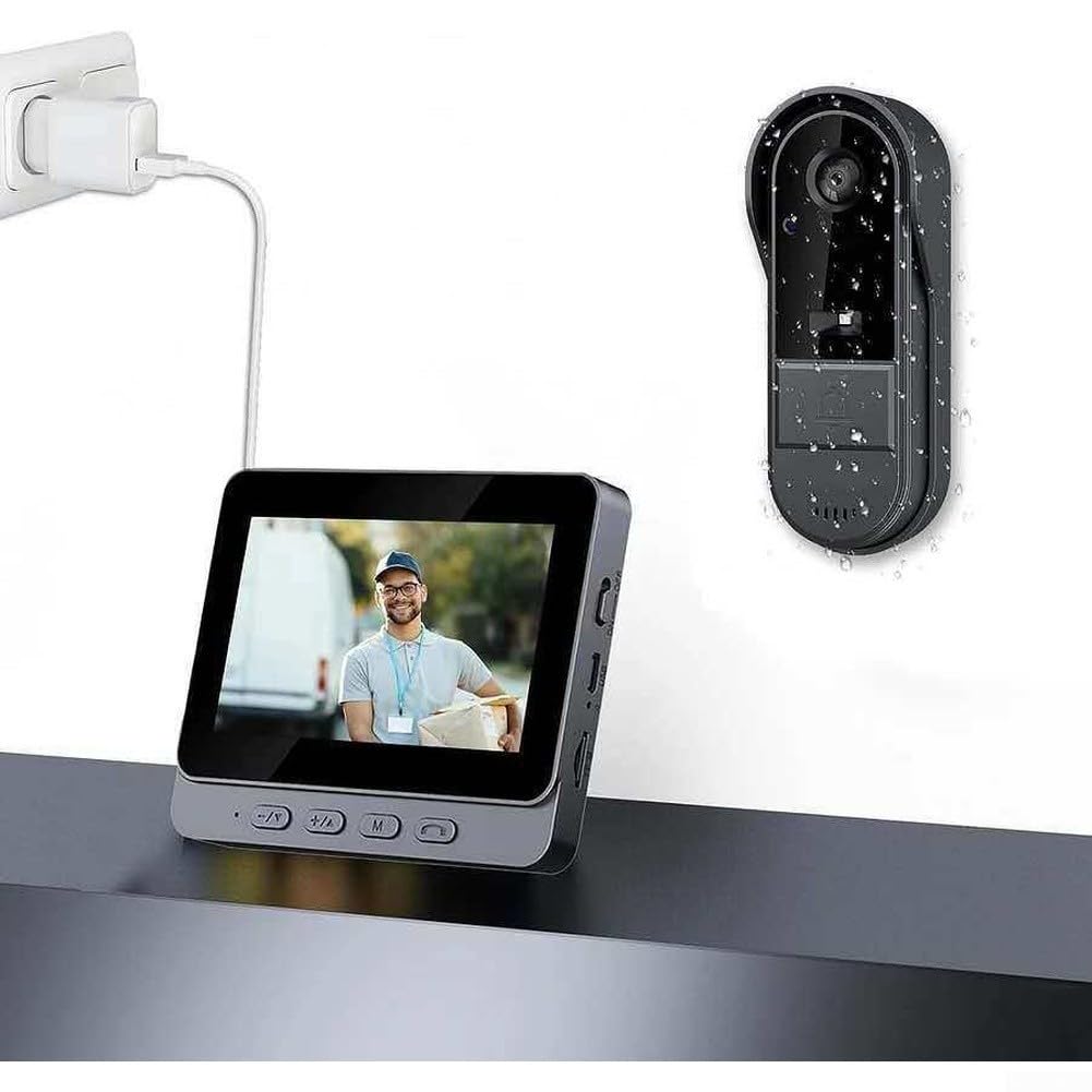 Sonnette Étanche IP65 Audio Bidirectionnel Sonnette Étanche IP65(M15S 4.3 Inches)