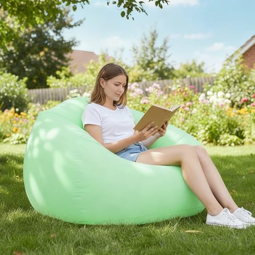 Chaise gonflable Topiky verte pour bronzer confortablement a la plage - 3