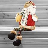 Christmas Decorations Cute Sitting Santa Claus Snowman Figurine Christmas Tree Hanging Decoration Plush Stuffed Toy Doll Home Office Indoor Outdoor Table Fireplace Window Ornament Decor Xmas Gift