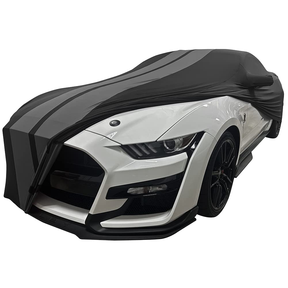 SR1 USA 2005-2025 Mustang Indoor Car Cover - High End Custom Fit Ultraguard Stretch Satin Sport Series Dust — view 7