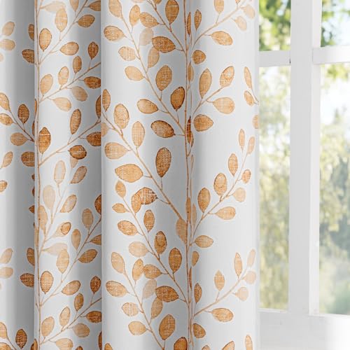 Image of MYSKY HOME Yellow Curtains 63 Inch Length for Bedroom Grommet 2 Panels | Room Darkening Thermal Insulated Privacy Protection Window Drapes for Living Room Dining Room, Each Panel 52 inch W, 2 Panels