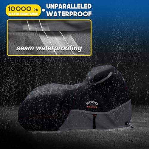 Image of Motorcycle Cover 600D Waterproof for Touring Models Harley Davidson Road King,Road Glide,Street Glide, Electra Glide,Low Rider-ST Indoor & Outdoor Storage Gray