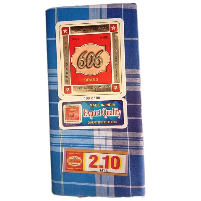 Jasvant Holdings Pure Cotton Range of Lungies (Lungi 2.10 Meters) Blue-picture-17