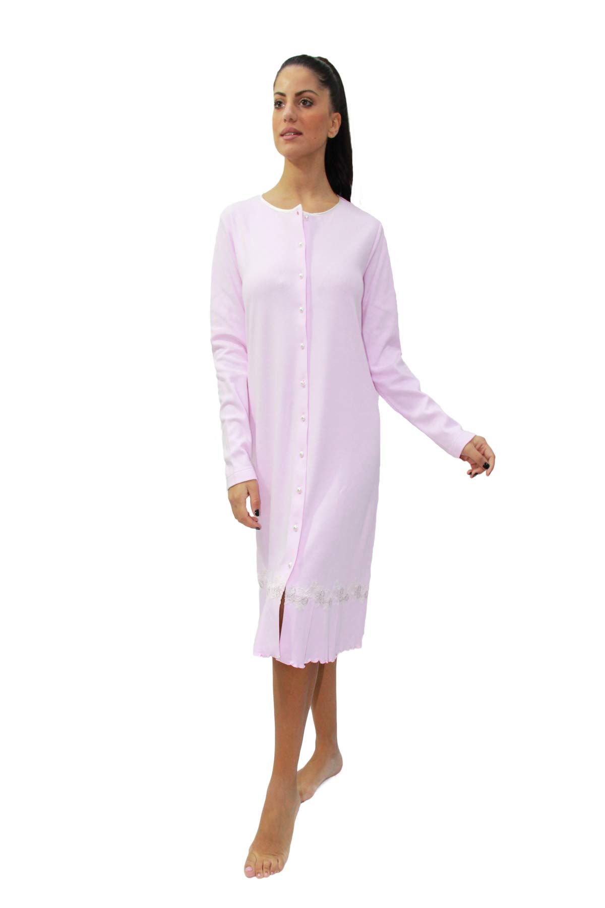 Camicia da notte partorienti coton chaud allaitement pizzo