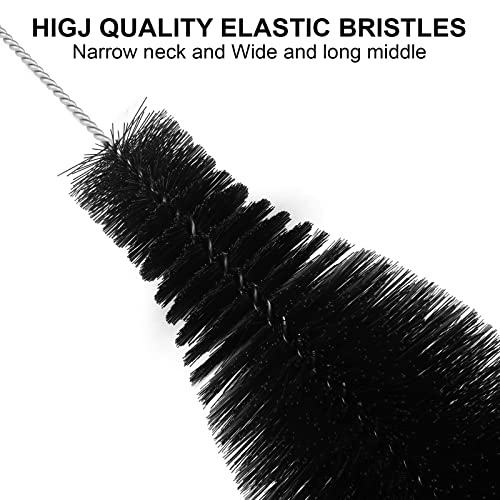 Image of Long Bottle Brush, 15.64 in Bendable Cleaner Brushes for Cleaning Neck Beer Bottles, Wine, Baby Bottles, Water Bottles, Tumblers, Flask, Bird Feeder, Vase, Pipes and Brewing Supplies Black /1Pack
