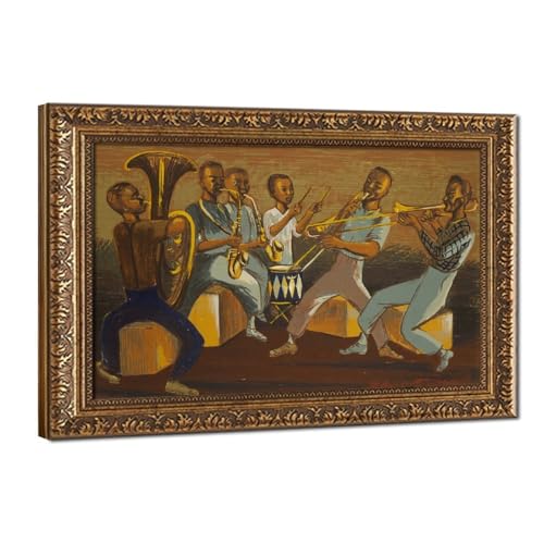 Musiciens de Harlem pour habiller un grand mur vide avec un cadre moderne