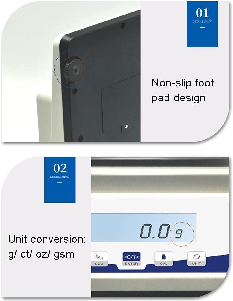 Balanza De Conteo, Balanza Analítica De Precisión De Laboratorio, Balanza De 0,1 Gramos, Balanza Electrónica, Balanza para Joyería, Balanza De Precisión para Co