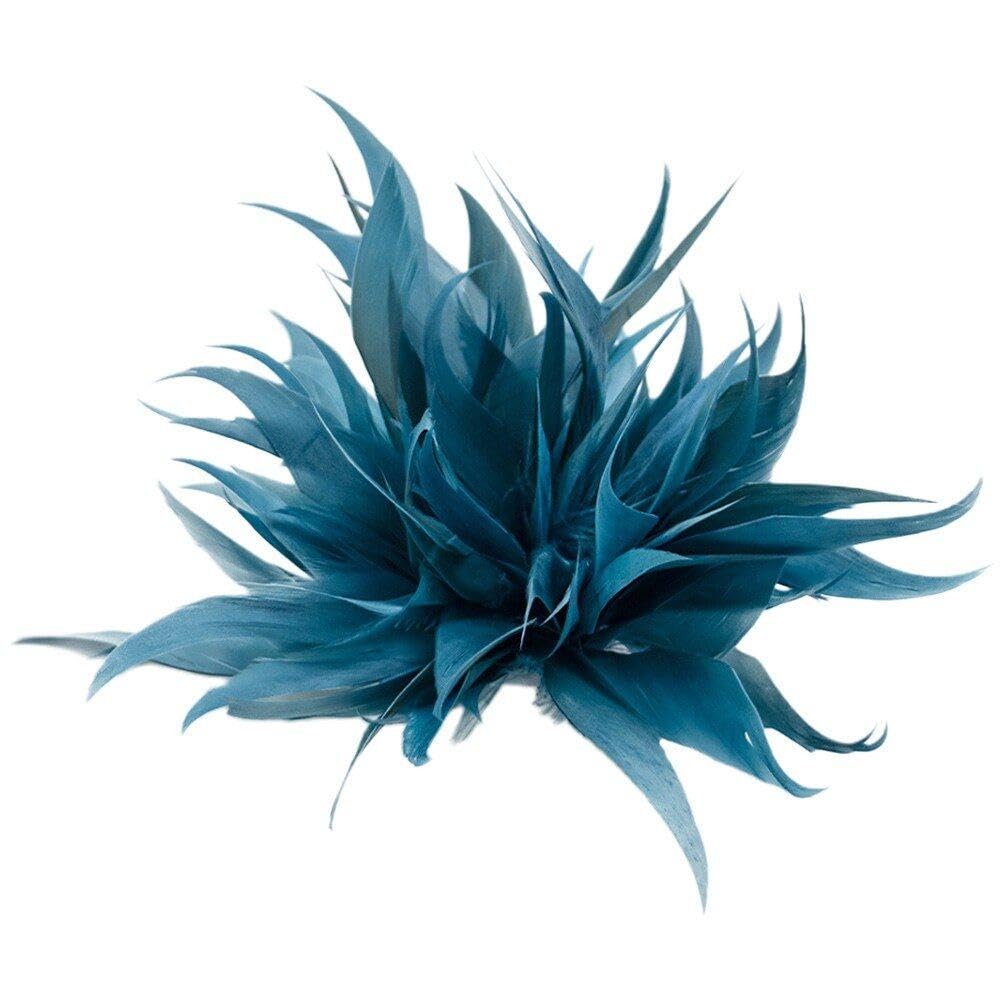 Fituenly Feather Brooch Plume Scarf Clip for Women Brooches Feather Lapel Pins Boutonniere Hair Clips Ladies Jewelry Hair Dress Accessories
