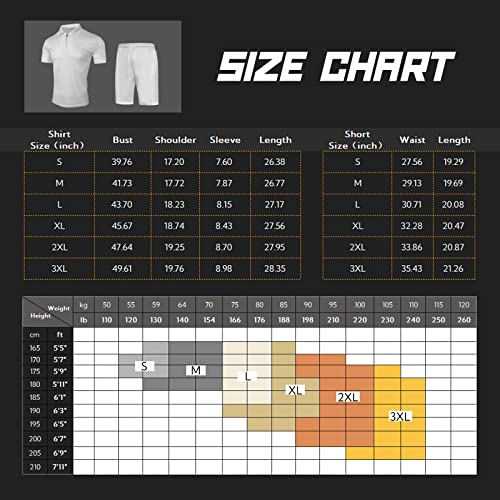 Rpovig Shirts Shorts Outfits Mens Summer Casual Tracksuit 2 Piece Set Zip For Golf Gym Workout #TOP5