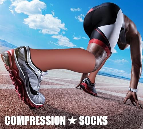 Image of Compression Socks (7 Pairs), 15-20 mmhg is BEST Graduated Athletic & Medical for Men & Women, Running, Flight, Travel, Nurses, Pregnant - Boost Performance, Blood Circulation