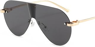 articulo Gafas de sol: montura grande, sin montura en forma de sapo, ligera y lujosa, personalidad de una pieza, regalo de cumpleaños para mujeres al aire libre y moderno