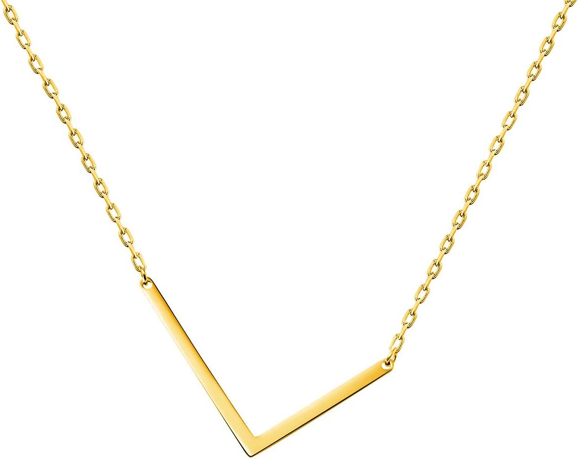 WIGERLON Stainless Steel Initial Letters Necklace for Women and Girls Color Gold and Silver from A-Z