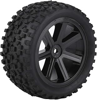 4Pcs 1/10 RC Vehicle Wheels and Tires, 12MM RC Tyre 75MM, Tr