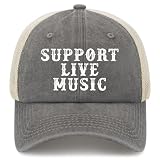 Support Live Music Hat Trucker Hat for Men Dad Hat Funny Gifts