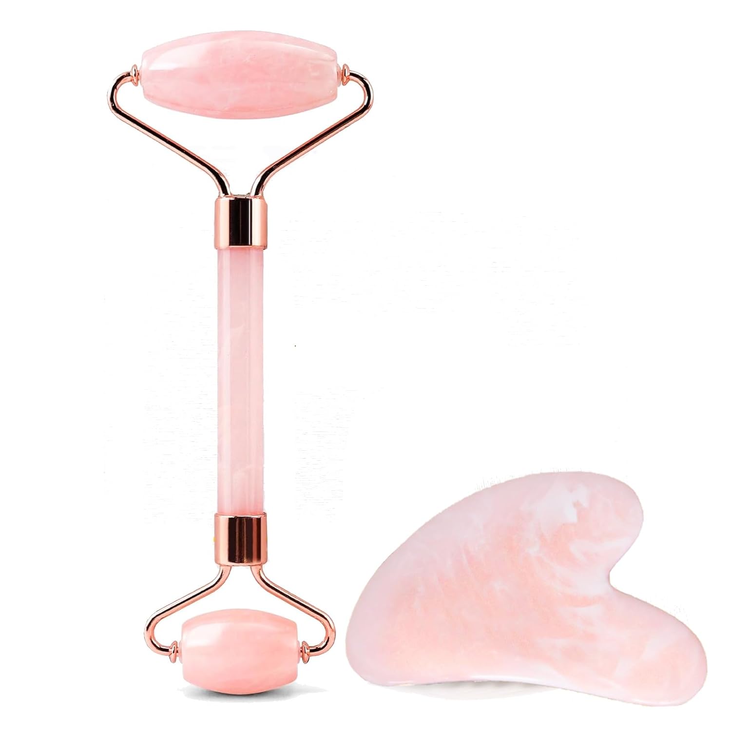 Gua Sha Facial Massage Tool and Roller Set Facial Massager for Face Neck Arms Eyes Reduce Puffiness Improve