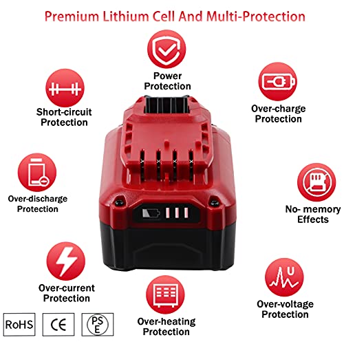 TenHutt 【Upgrade】 2Pack 20V 6.0Ah Replacement Battery for Craftsman 20V Battery V20 Lithium ion for CMCB205 CMCB204 CMCB206 CMCB202 CMCB201 20V Cordless Power Tools Craftsman 20V Battery by TenHutt - Image 8