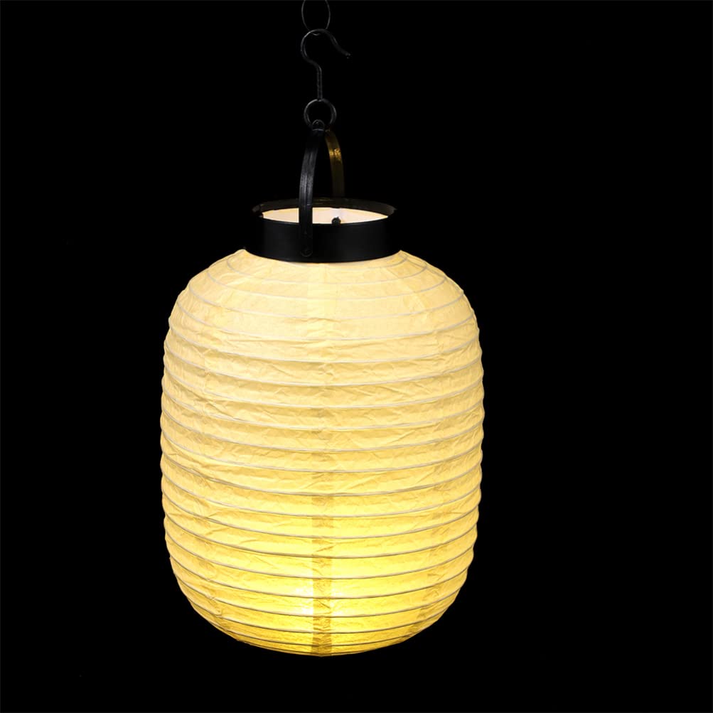 Outdoor Decor Japanese Hanging Lantern Lamp, 2pcs Paper Folding Lantern Lamp Hanging Oval Japanese Style Outdoor Decor