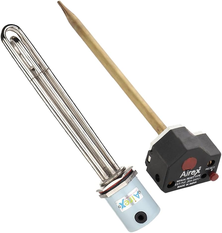 Buy Airex Stainless Steel Material Immersion Heater 2 inch B.S.P Triple  Pipe Heating Element With Temprature Controller Senser Thermostat  (6kw+11inch-reset) Online at Low Prices in India - Amazon.in