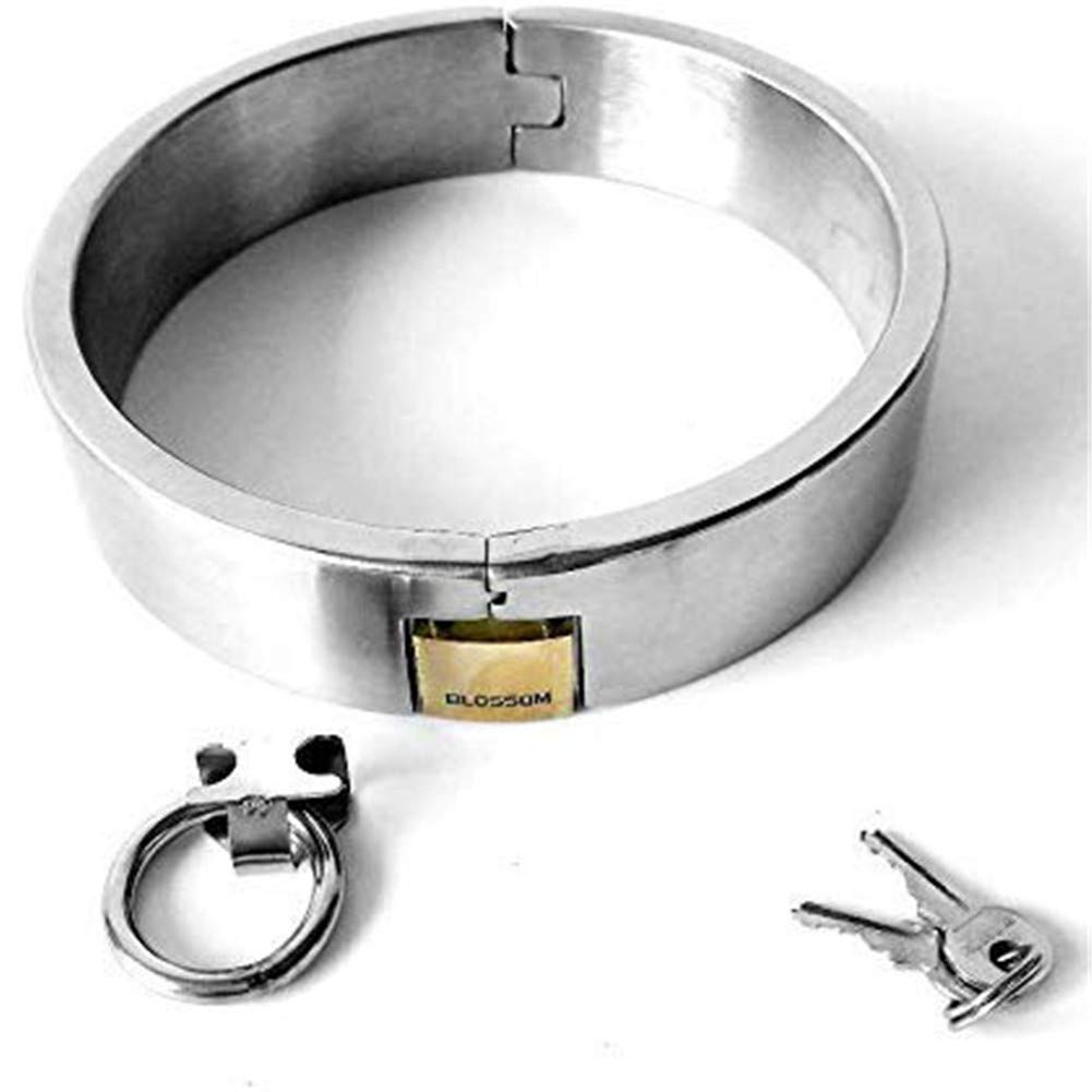 La Tortura De Esclavos Collar Metálico Fetichistas Bondage Slave Fetiche De Acero Inoxidable Collar Juguetes Sexuales Erótica,Para Los Accesorios Sexuales Parejas De Adultos Para Las Mujeres,M